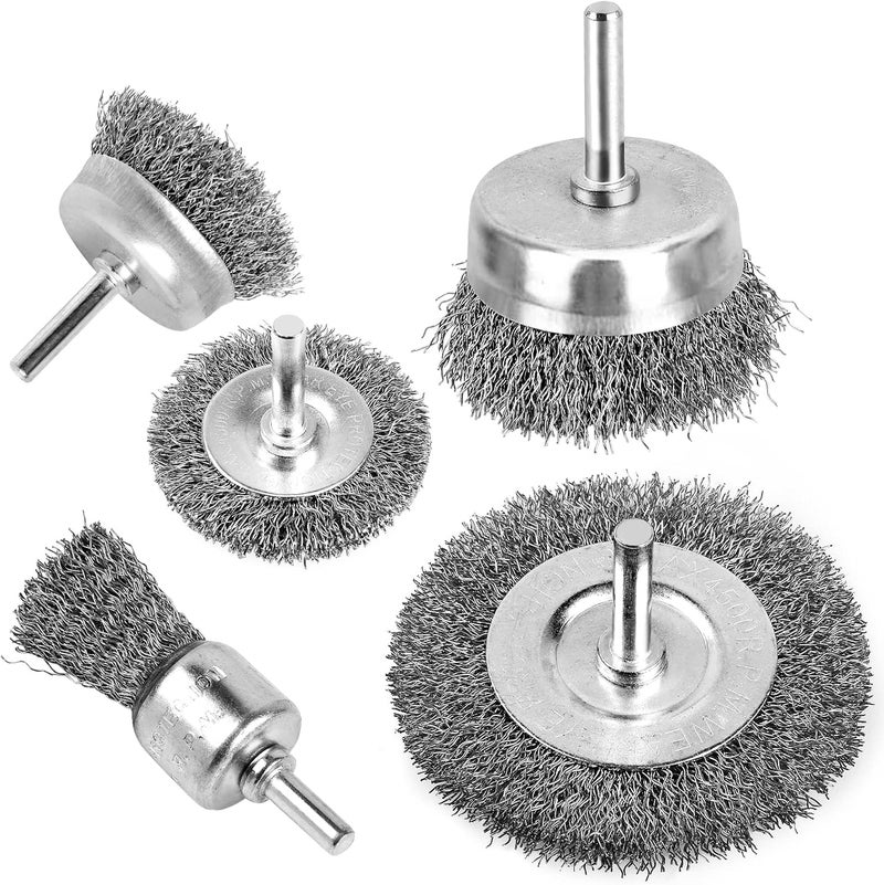 Romeda Wire Brush for Drill, Wire Wheel Brush Cup Set, Wire Wheel for Drill 0.012 Carbon Steel Wire, Drill Wire Brush for Drill 1/4 Inch Arbor for Cleaning Rust, Stripping and Drill Attachment - Image 1